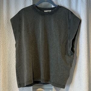 Zara Gray NWT Sleeveless Top Unisex Large